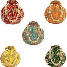 shakuntla handicraft Women Multicolor Potli-picture-25