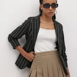 cottinfab Women Striped Single Breasted Casual Blazer-picture-38