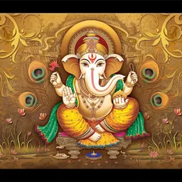 jog craft ganesh ji photo frame| ganeesh ji painting| ganesh ji photo Digital Reprint 14 inch x 20 inch Painting-picture-37