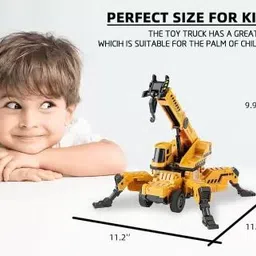 just craft 5 In 1 Pull Back Construction Truck with Cable 360 Degree Rotating Towing Crane image 4