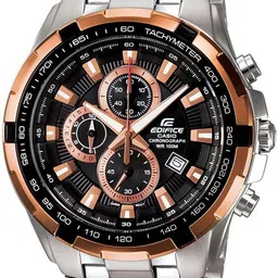 casio Edifice EF-539D-1A5VUDF Black Dial Silver Stainless Steel Band Analog Watch - For Men ED368 image 3