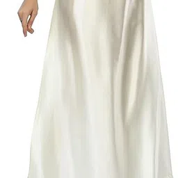 KAVYA DESIGNERS WHITE A5 STYLES Pure Satin Petticoat image 4