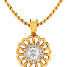 amarta Niharika Splendid 1 Precious Mangalsutra Pendant (Without Chain) 18kt Diamond Yellow Gold Pendant-picture-24