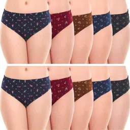 rupa Pack of 10 Women Hipster Multicolor Panty-picture-14