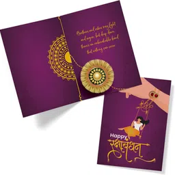 festiko Happy Raksha Bandhan Greeting Card For Brother/Sister - Design 5 Greeting Card-picture-25
