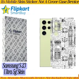 Flipkart SmartBuy samsung s23 ultra 5g mobile skin sticker(back+camera+side)crown telephn 40w Mobile Skin-picture-24