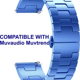 ACM WSM37Y20BL2547 Watch Strap Metal Steel 20mm for Muvaudio Muvtrend Smartwatch Blue Smart Watch Strap-picture-21