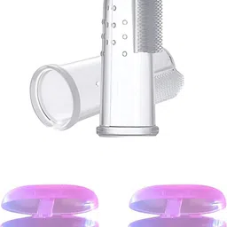Silicone Baby Finger Toothbrush, Great for Massaging & Cleaning Gums, BPA-Free Extra Soft Toothbrush-image-0