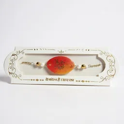 asreet fashion Bracelet white01 Gold Finish Rakhi Set-picture-39