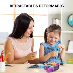 kidology Telescopic Suction Cup Robot Sensory Toy for Kids, Fidget Toys Set of 2 image 5