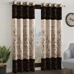 story@home 215 cm (7 ft) Polyester Semi Transparent Door Curtain (Pack Of 2)-picture-17