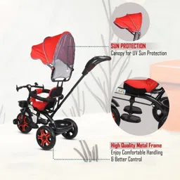 vyana sales Small kids Tricycles |Cycles for Kids | Cycle for Baby with Storage Basket CANOPY Tricycle image 2