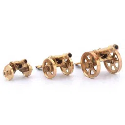 fashion bizz (Pack of 3) Royal Canon Brass Miltary Collectible Figurine (Gold) image 5