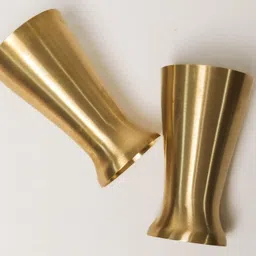 rammetals (Pack of 2) Set of 2 Royal 100% Pure Kansa Glass 200 ml Each | Perfect for Gifting Glass Water/Juice Glass-picture-12