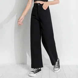 mercel Women Flared High Rise Black Jeans image 1