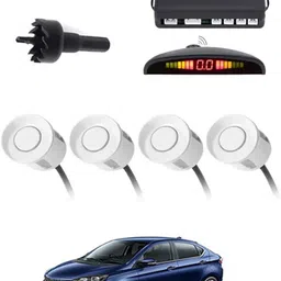 zplus 4White Parking Sensor With LED Display Increased Safety For Car-270 Safety of Passengers/Car One Alarm Kit-1675 Parking Sensor image 1