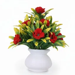 ccs Beautiful Artificial Flower for Home Decor Items Flower Multicolor Wild Flower Artificial Flower with Pot image 4