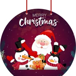 zencrafts ZC05607MerryChristmasWallHanging/Door Hanging for Home Hanging Ornaments Pack of 1 image 2