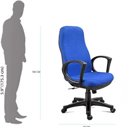 eurovesion High Back Fabric Office Arm Chair image 3
