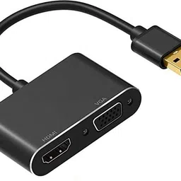 VOOCME VGA Cable 0.4 m USB 3.0 to HDMI VGA Adapter Converter 2 in 1 USB to HDMI VGA image 2