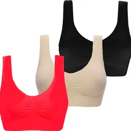 intimyth Pack of 3 Women Sports Non Padded Bra image 1