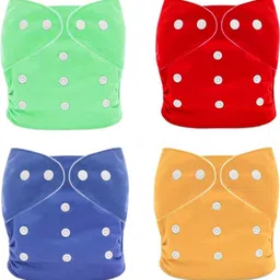 kidoooz Pack Of 4 Reusable Cloth Diapers Washable, with Insert Pads (Pack of 4)-picture-27