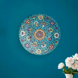 quirk india Ancient Multicolour Ceramic Wall Plate image 1