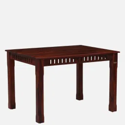 woodsworth from pepperfry Drusilla Sheesham Wood 4 Seater Dining Set In Scratch Resistant Honey Oak Finish image 5