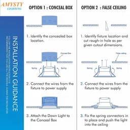 amysty 7 WATT Pack of 10 White Colour Conceal Light Downlight Ceiling Light Recessed Ceiling Light Ceiling Lamp image 5