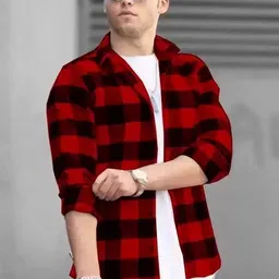 solvyn Men Slim Fit Checkered Button Down Collar Casual Shirt-picture-17