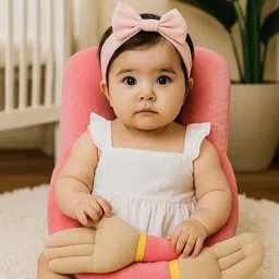 meehug Cotton, Foam Baby Pillow Pack of 1 Smiley image 4