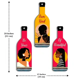 suveharts 3 Pcs Be Yours Wooden Bottles Hanging image 2