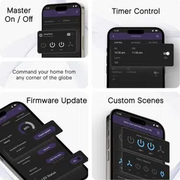 iotics Smart Touch Switch for 6 Light, Dimmer & Fan, Remote, Mobile App, Voice Control Smart Switch image 3