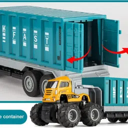 the toy nest Logistic Transport Truck Toys Metal Die-cast Alloy Toys for Kids image 4