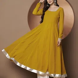 poshak hub Women Embellished Georgette Anarkali Kurta image 1