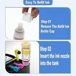 Gedi GI 71 Ink for Canon G1020 G2020 G2021 G2060 G3020 G3730 G3770 G4770 Printer Black + Tri Color Combo Pack Ink Bottle image 2