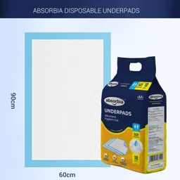 absorbia Large Size Underpads Soft and Super Absorbent 90*60 CM Adult Diapers - L image 3