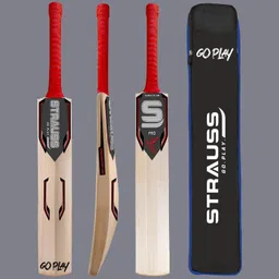 strauss Pro | Suitable for Leather Ball | Size: 5 | Kashmir Willow Cricket Bat For 9 - 11 Yrs image 2