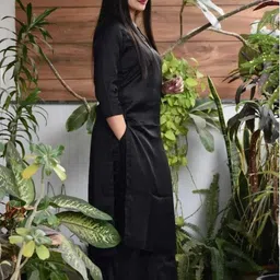 istocan Women Solid Cotton Rayon A-line Kurta image 2