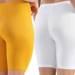 jasora Pack of 2 Solid Women Multicolor Cycling Shorts image 2