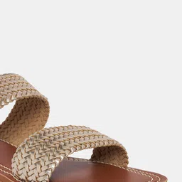 Forever Glam by Pantaloons Textured Open Toe Flats image 3