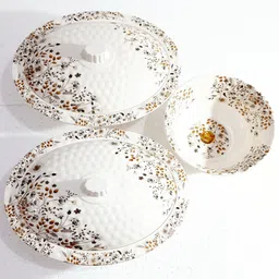 radhe crockery Pack of 44 Melamin 502 Dinner Set image 3