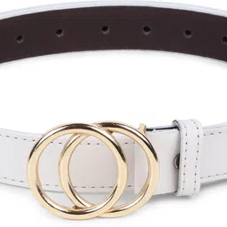 loopa Women Casual White Synthetic Belt image 3