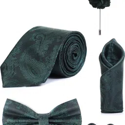 RANDOM STRIPE Satin Cufflink & Tie Pin Set image 2