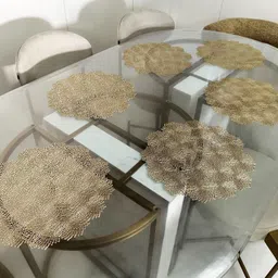 lavichitra Round Pack of 6 Table Placemat image 1