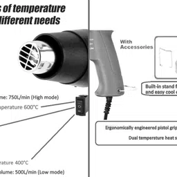 balrama With Heat Control Stearnel Electric Hot Air Gun Hot Air Blower Machine Sternel 2000 W Heat Gun image 3