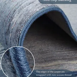 obsessions Blue Abstract 4x6 Feet Machine Made Carpet image 4