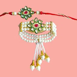 atheenaaris Designer Rakhi set raksha bandhan rakhi for brother lumba rakhi for bhabhi Mauli Thread, Assorted Rakhi Set image 2