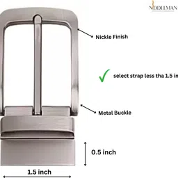 niddleman fashion india Men Silver Metal Belt image 2