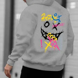 hip hop fashion Men Full Sleeve Printed Hooded Sweatshirt image 1
